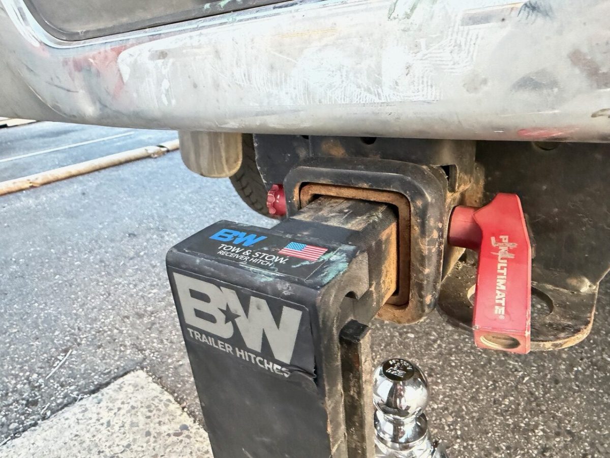 Steve's truck: PinUltimate titanium hitch pin still on the receiver after seasons of road use